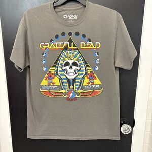 Grateful Dead Liquid Blue Egypt 1978 Tour T-shirt Pyramid Mens Size L Gray